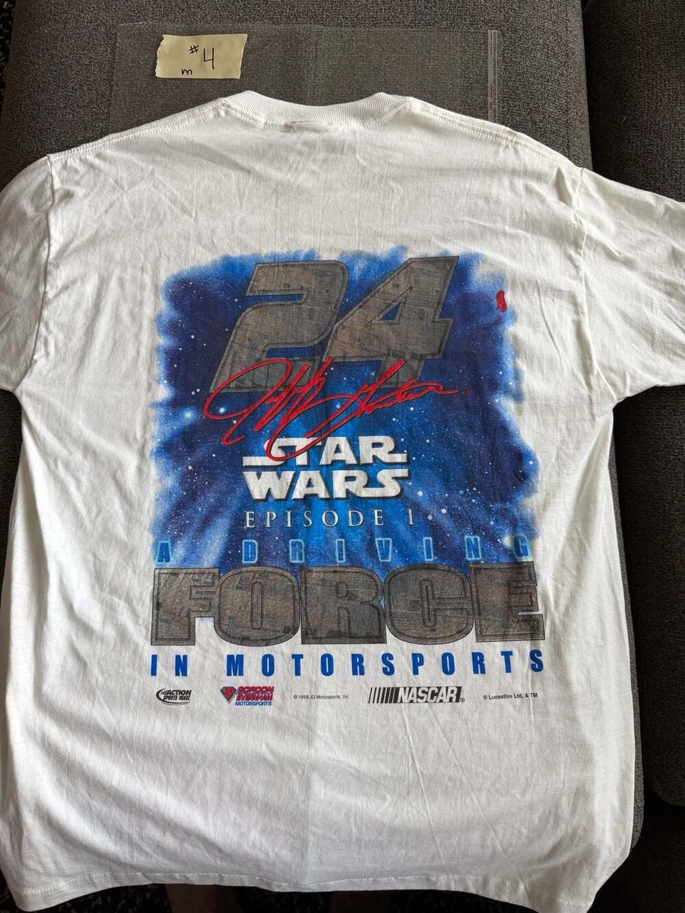 Vintage 1999 Jeff Gordon NASCAR Star Wars Episode 1 A Driving Force T-Shirt